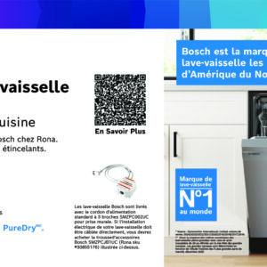Bosch Dishwasher Header Card - Series 100, Series 300, 2 sided French