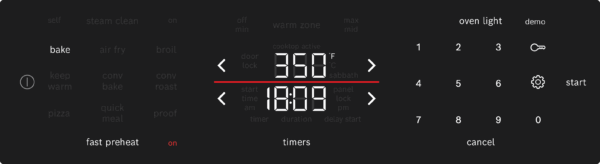 100 Series Range User Interface Cling  English panel