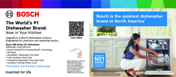 Bosch Dishwasher Header Card - 100 Series/300 Series 2 Sided English - Image 2