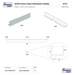 Bosch Home Depot Quad Dishwasher Display End Cap Part 8776 - #13