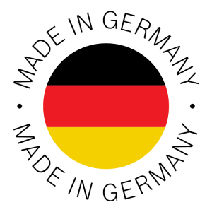 Made in Germany 2.5" circular sticker - English