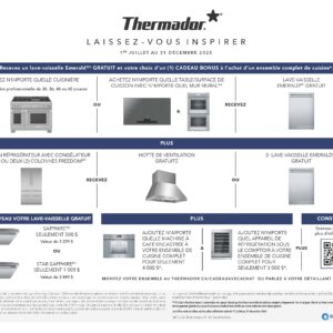 Thermador Inserts for Swivel Holders - French July 1-Dec. 31, 2025