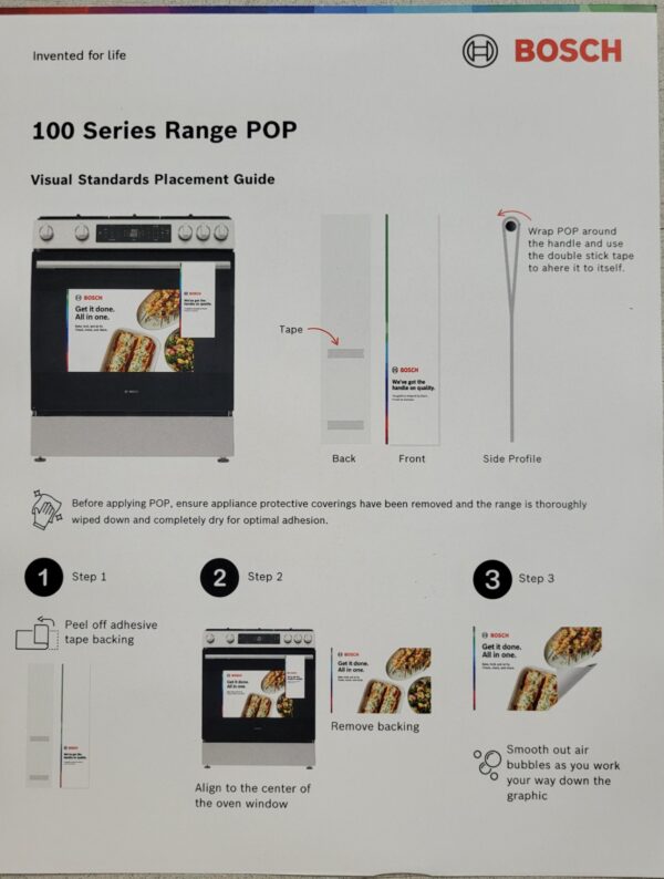 Bosch Series 100 Range POP Kit - English - Image 2