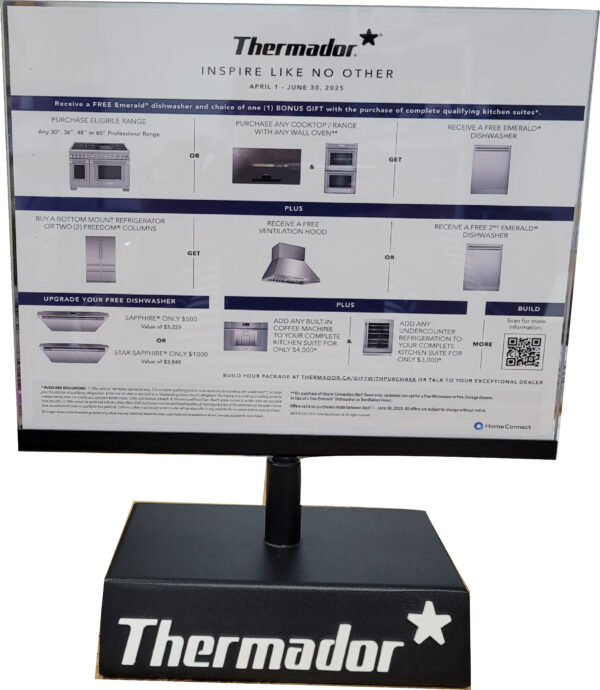 Thermador Swivel Sign Holder, English Insert